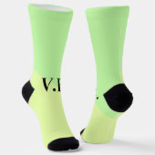 Chaussette Couleur unie simple ajouter un nom texte monogramm (Angulaire)