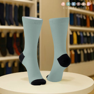 Chaussette Couleur Verte Mousse de Sauge Pastel Douce Lumière