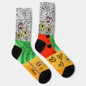 Chaussette Couleurs Abstraites style doodle personnalisé (Droite)