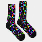 Chaussette Couleurs arc-en-ciel psychédéliques serpent (Droite)