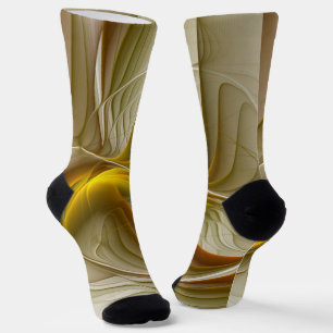 Chaussette Couleurs de métaux précieux, art fractal abstrait