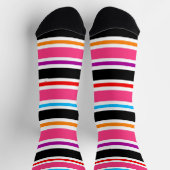 Chaussette Couleurs multiples roses noir (Haut)