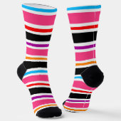 Chaussette Couleurs multiples roses noir (Angulaire)
