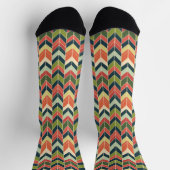 Chaussette Couleurs naturelles Chevron Motif (Haut)