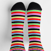 Chaussette Couleurs rouges noirs multicolores (Haut)