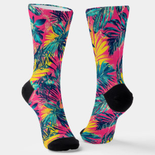 Chaussette Couleurs vives Motif exotique