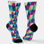 Chaussette Couleurs vives triangles sans couture motif (Angulaire)