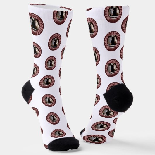 Chaussette Couple de chevaux Saint-Valentin (Angulaire)