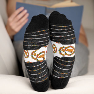 Chaussette Couronne de famille de citrouille d'automne