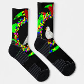 Chaussette Couronne de Noël Punk Seagull (Droite)