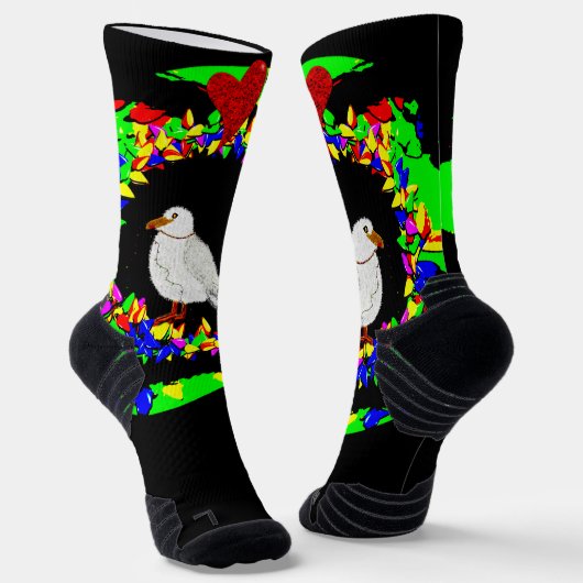 Chaussette Couronne de Noël Punk Seagull (Angulaire)
