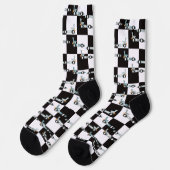 Chaussette Course automobile rétro groovy modèle de course (Gauche)