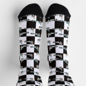 Chaussette Course automobile rétro groovy modèle de course (Haut)