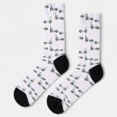 Chaussette Course de voitures Motif de course rétro (Gauche)
