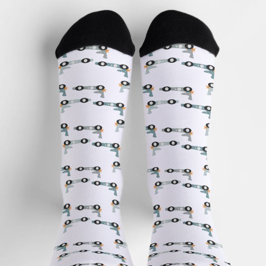 Chaussette Course de voitures Motif de course rétro (Haut)