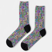Chaussette Cove Thunder groovy psychédélique de style hippie (Gauche)