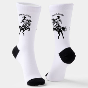 Chaussette Cowboy à cheval nom personnalisé