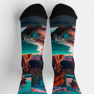 Chaussette Crâne coloré