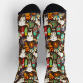 Chaussette Crâne de buffle emblème amérindien (Haut)