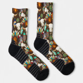 Chaussette Crâne de buffle emblème amérindien (Droite)