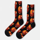 Chaussette Crâne d'Halloween et Citrouille (Gauche)