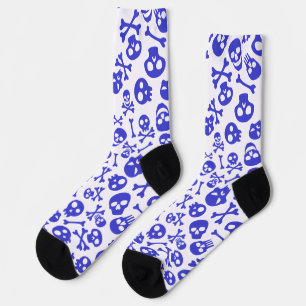 Chaussette Crâne et os croisés Halloween Motif sans couture