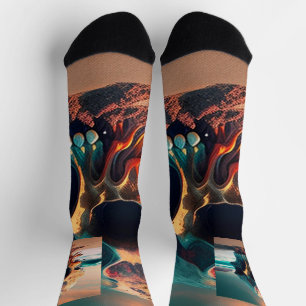 Chaussette Crâne sur la plage
