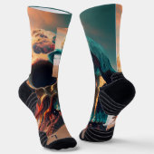 Chaussette Crâne sur la plage (Angulaire)