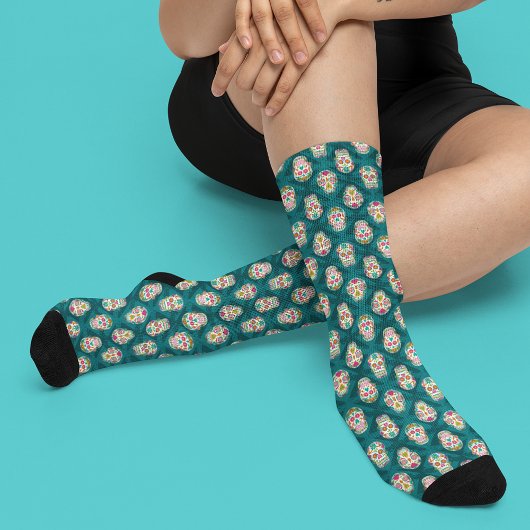 Chaussette Crânes à sucre Dia De Los Muertos