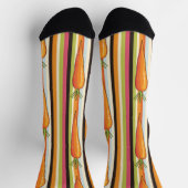 Chaussette Craze de carottes - Motif végétal dynamique (Haut)