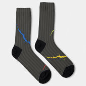 Chaussette Crazy Chaussettes colorées, sur noir (Droite)