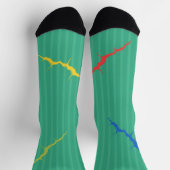 Chaussette Crazy Chaussettes colorées, sur vert (Haut)