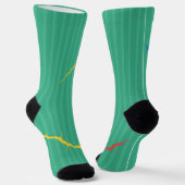 Chaussette Crazy Chaussettes colorées, sur vert (Angulaire)