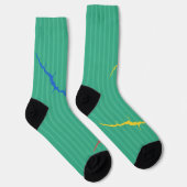 Chaussette Crazy Chaussettes colorées, sur vert (Droite)