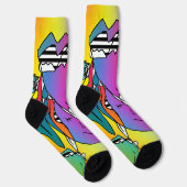 Chaussette Crazy Quirky Visages Chaussettes d'équipage (Droite)