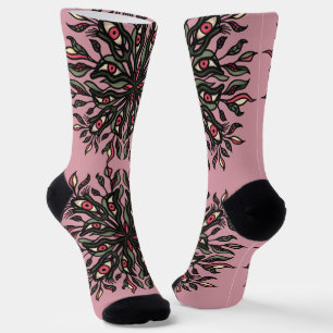 Chaussette Crazy rose sorcière déplaisante nature chaussettes