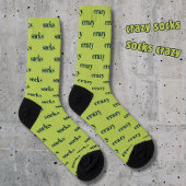Chaussette Crazy Socks - socks crazy, on green