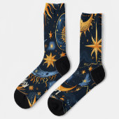 Chaussette Create Your Own Midnight Blue & Gold Celestial (Gauche)