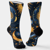 Chaussette Create Your Own Midnight Blue & Gold Celestial (Angulaire)