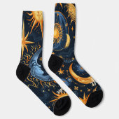 Chaussette Create Your Own Midnight Blue & Gold Celestial (Droite)