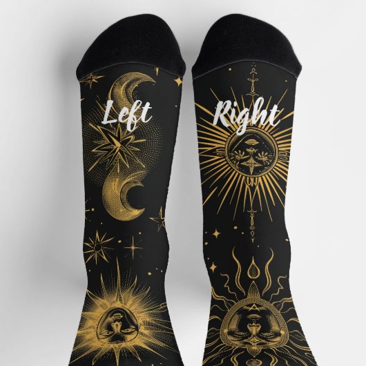 Chaussette Create Your Own Surreal Celestial Moon & Stars (Haut)