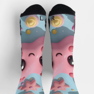 Chaussette Créature Pastel Kawaii Art Fantastique
