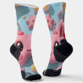 Chaussette Créature Pastel Kawaii Art Fantastique (Angulaire)