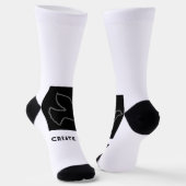 Chaussette Créer Texte Volet Oiseau Imprimé Peace Love Style (Angulaire)