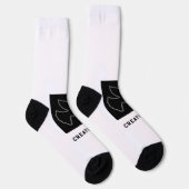 Chaussette Créer Texte Volet Oiseau Imprimé Peace Love Style (Droite)