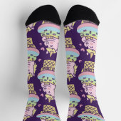 Chaussette Crème Glacée Licorne Fière Douce Chaussettes Viole (Haut)
