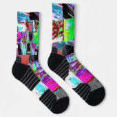 Chaussette Crew Socks – Abstract Grid (Droite)