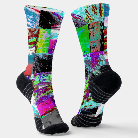 Chaussette Crew Socks – Abstract Grid (Angulaire)