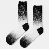 Chaussette Crew Socks blanco y negro granulado (Gauche)