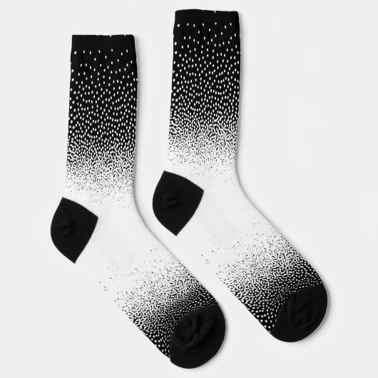 Chaussette Crew Socks blanco y negro granulado (Droite)